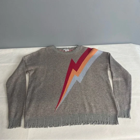 Fate Lightning Bolt Sweater - Red, Orange, Gray - Picture 3 of 15